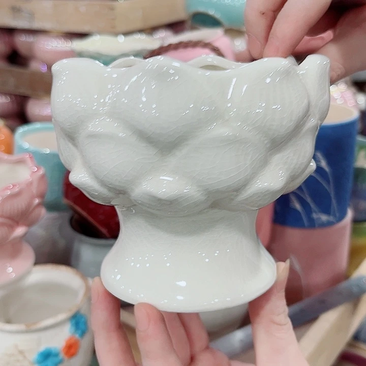 有孔.凑单10元陶瓷花盆发货！