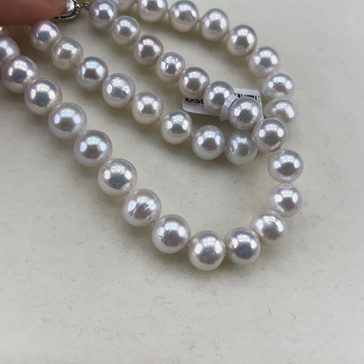 淡水珍珠银S925镶嵌颈饰➕10-11