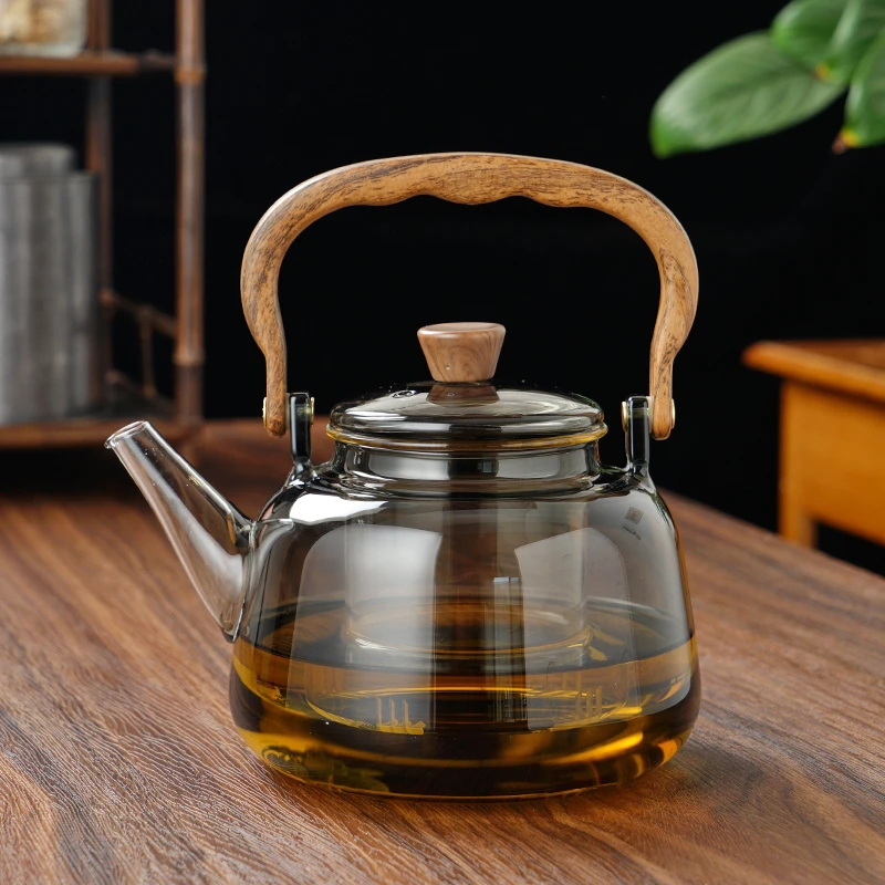 大容量提梁壶玻璃壶煮茶壶烧水带内胆过滤茶叶家用办公茶具套装