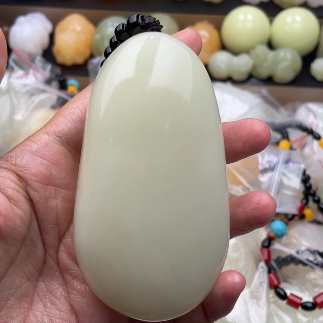 石材奥****练天然古青石手把件