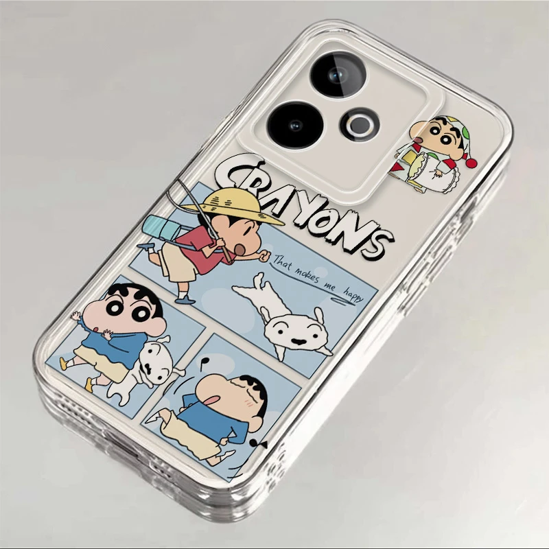 Realme真我GT7适用手机壳蜡笔小新秋游卡通透明全包软硅胶防摔保