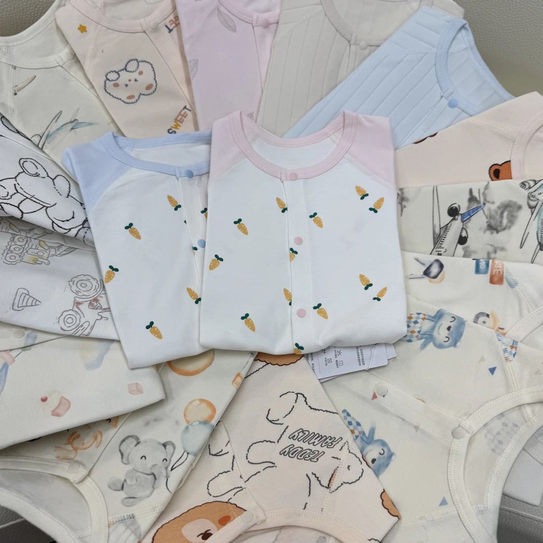 捕鱼猫百棉长袖包屁衣