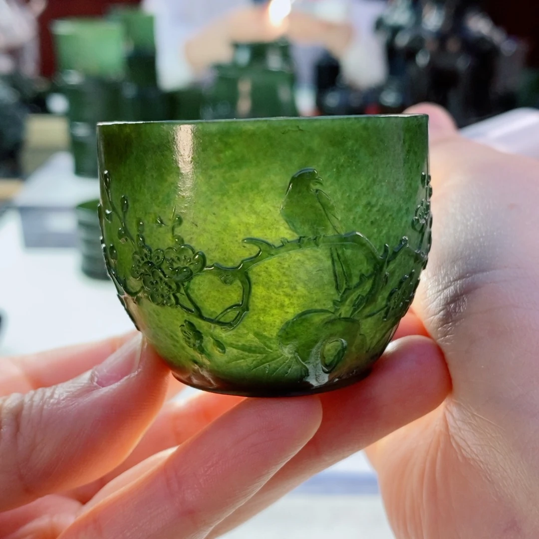 和田玉（青玉）未镶嵌摆件微瑕