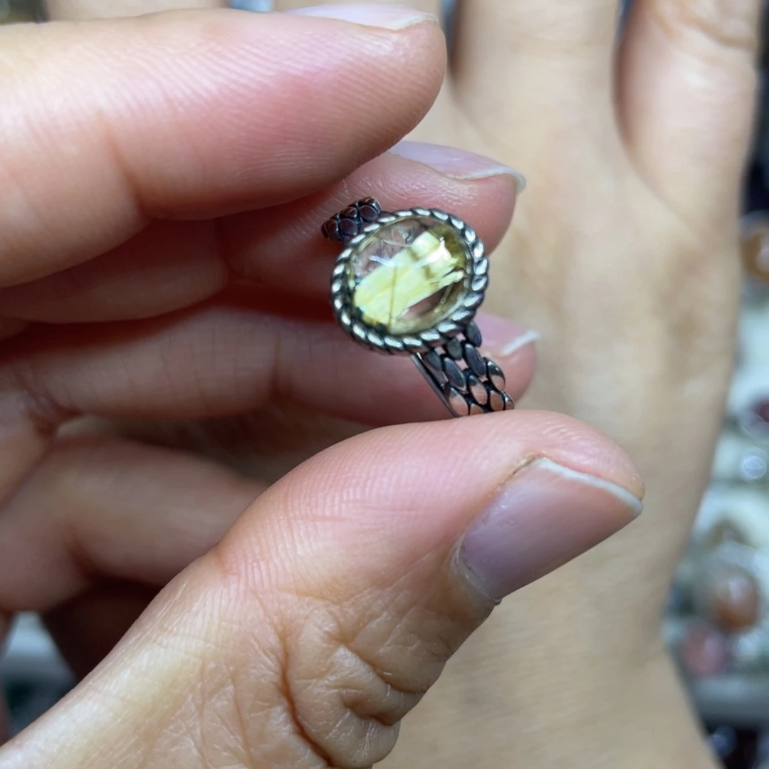 【闪购商品】银S925镶嵌珠宝半成品水晶戒指