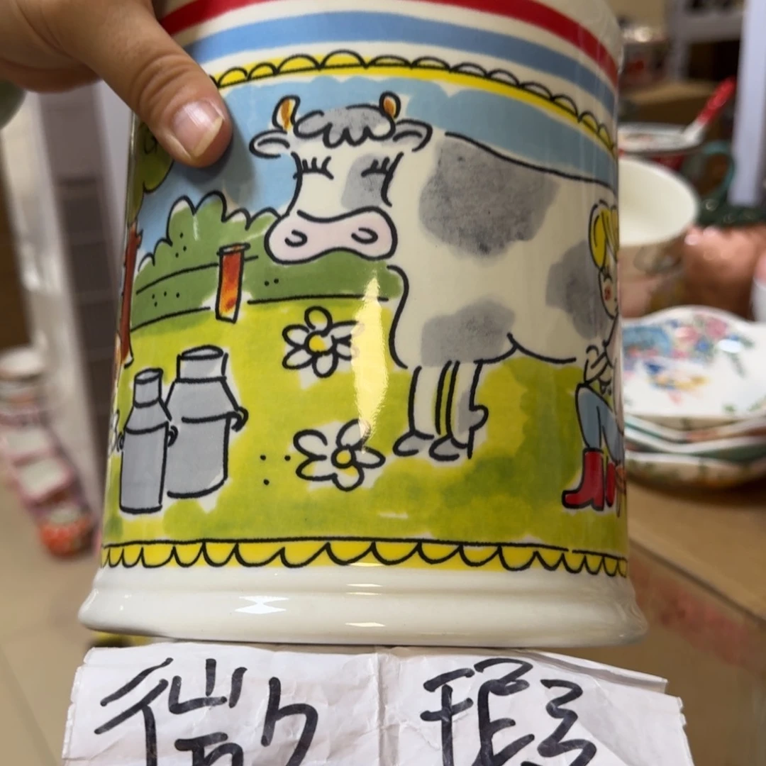 陶瓷荷兰太太收纳桶微瑕一只看图