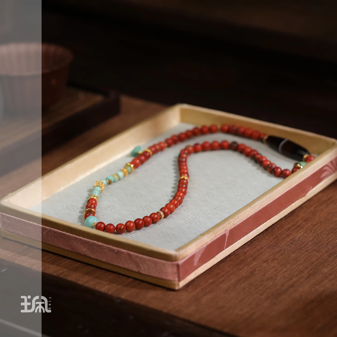 霄辉|南红*手串*18K金镶嵌LYC25021427多样性发其一