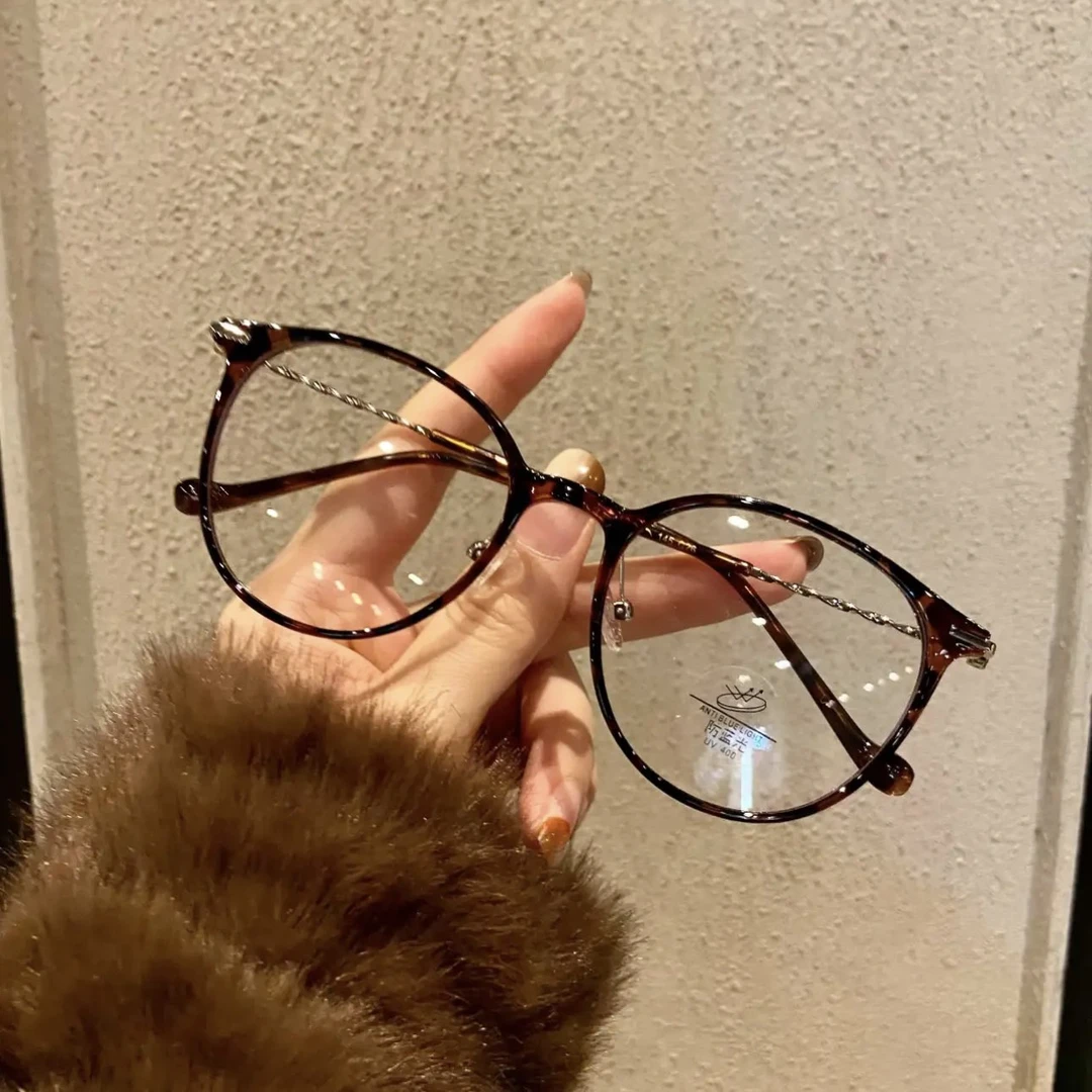 韩系超轻百搭方圆脸眼镜框女显脸小定制近视眼镜可配度数素颜显白