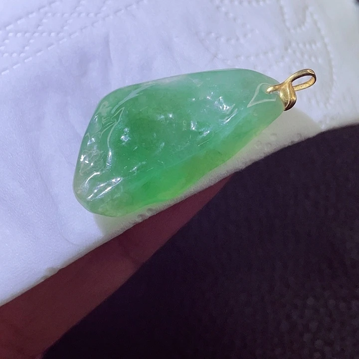 颈饰18K金镶嵌翡翠翡翠