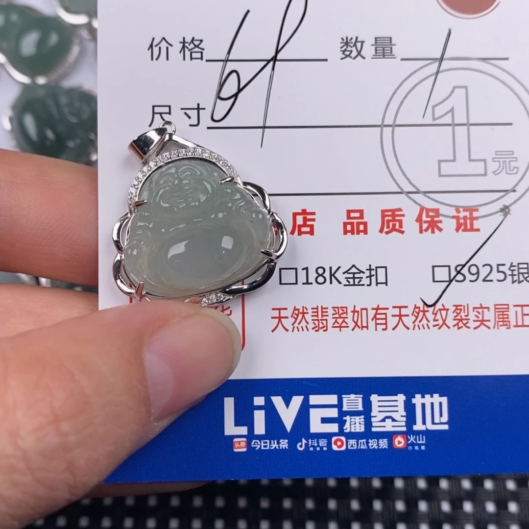 翡翠银S925镶嵌颈饰