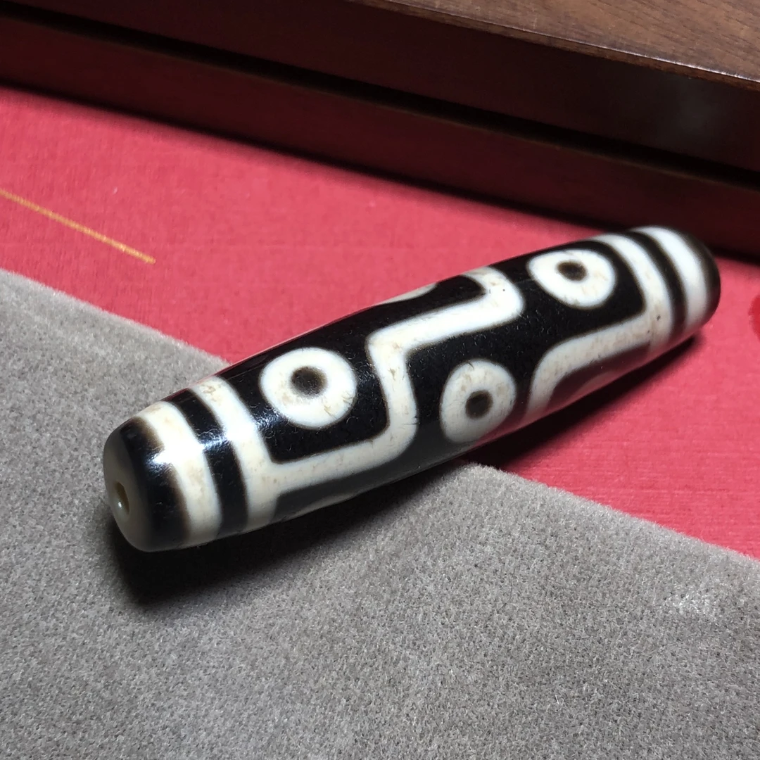 【秘境】聚缘九眼 老料纯感 51.3*12.8 吊坠锁骨 巴西玛瑙黑白