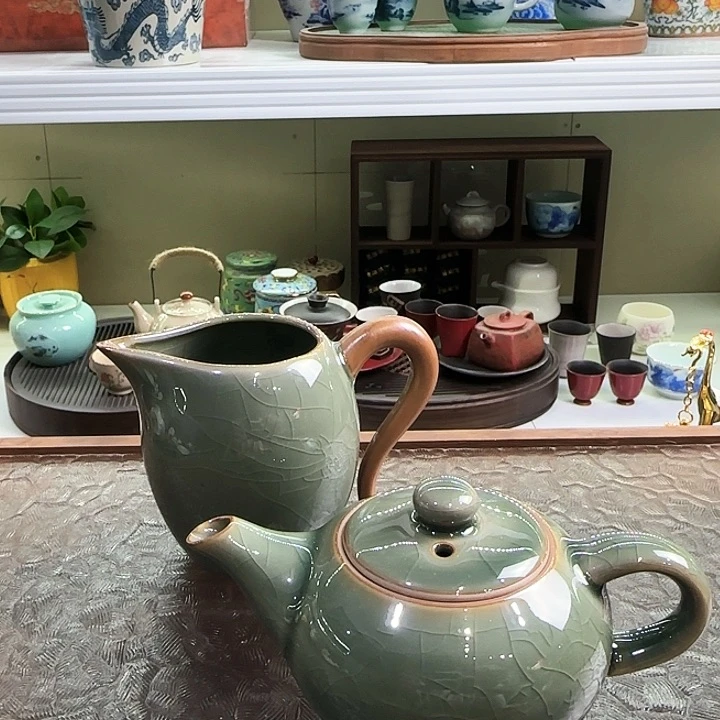 青花瓷器旅行茶具茶叶罐玻璃杯个人杯