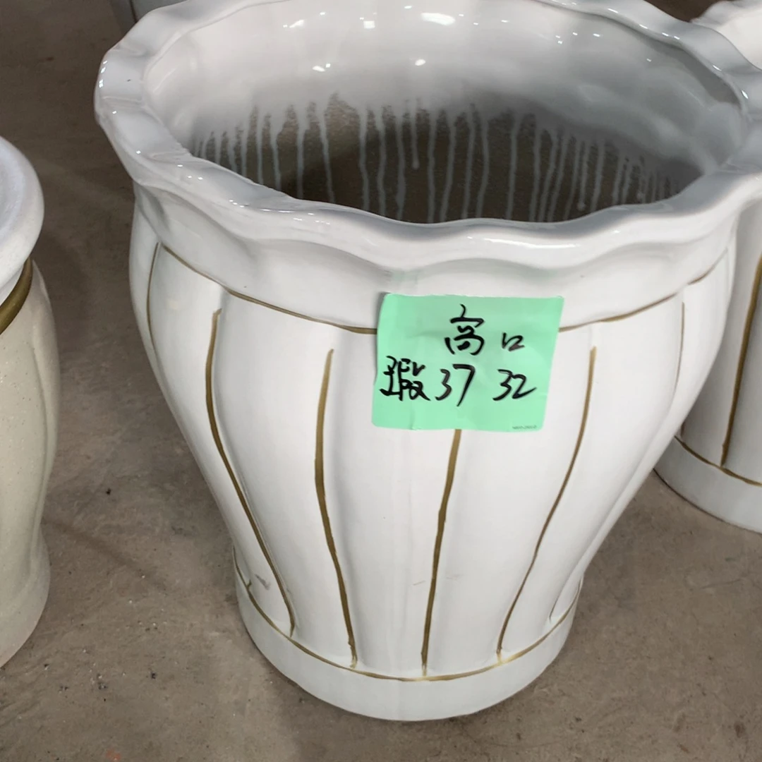 微瑕高温陶瓷花盆