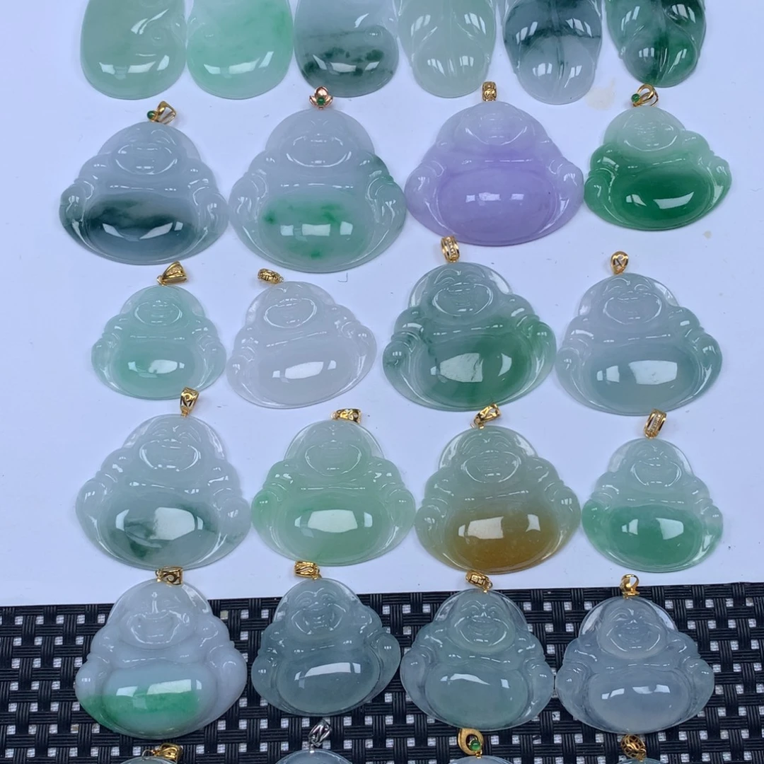 翡翠未镶嵌颈饰天然