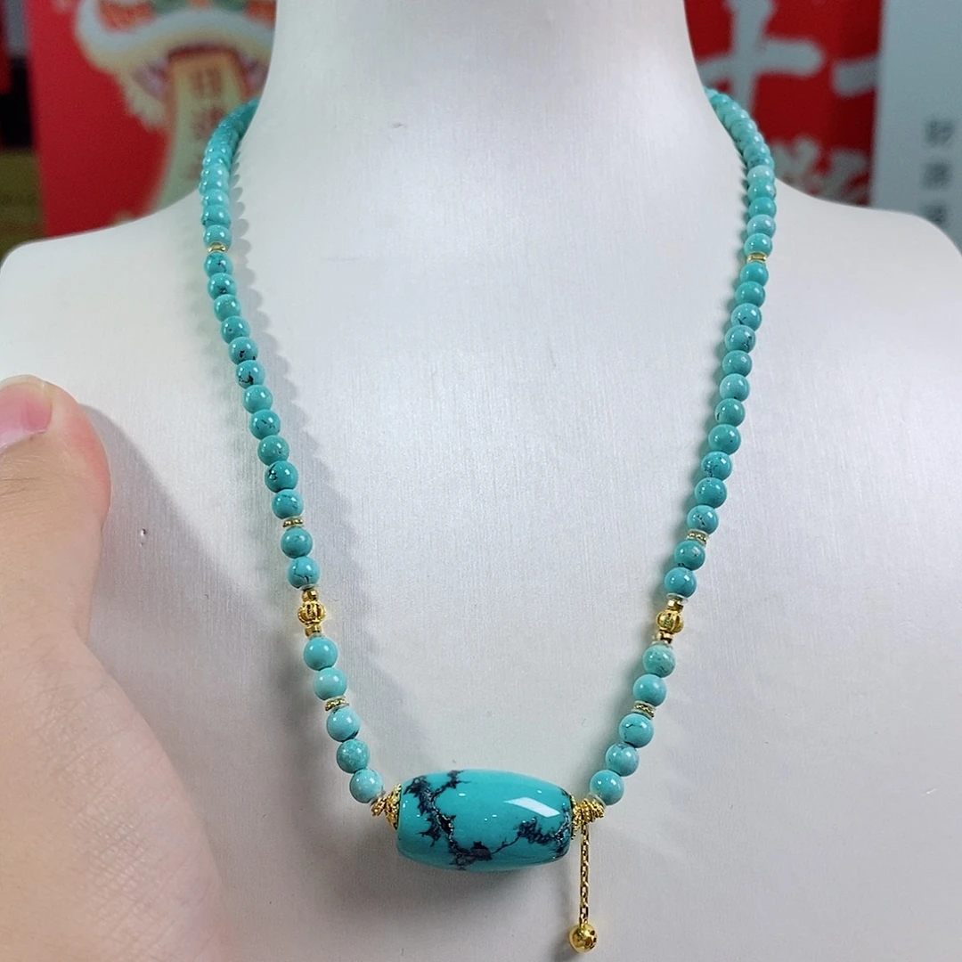 绿松石18K金镶嵌珠宝奇石