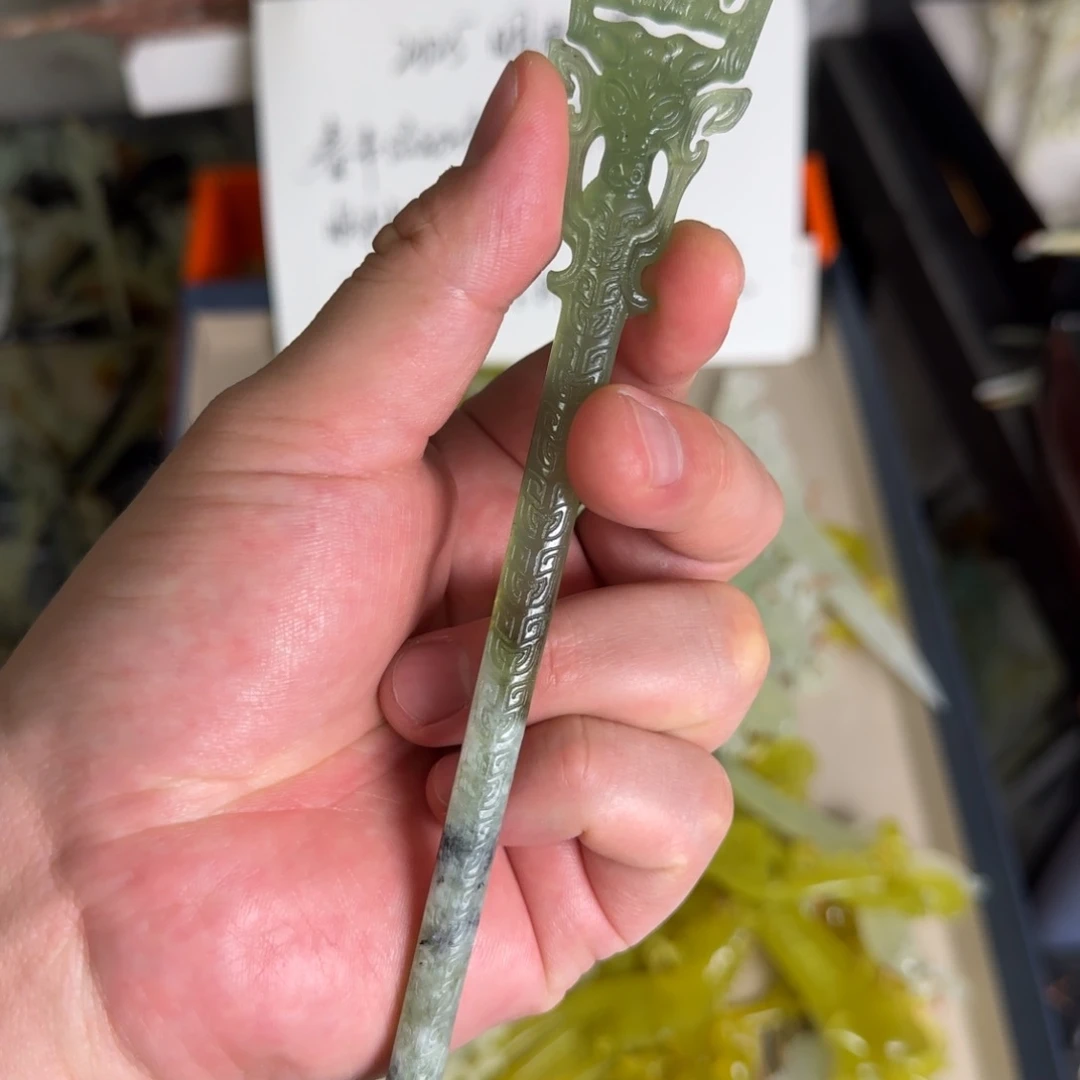 岫玉发饰未镶嵌明君玉簪贼拉好看