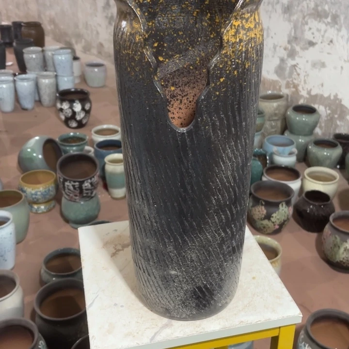 紫砂花盆口径17高度43一只正品