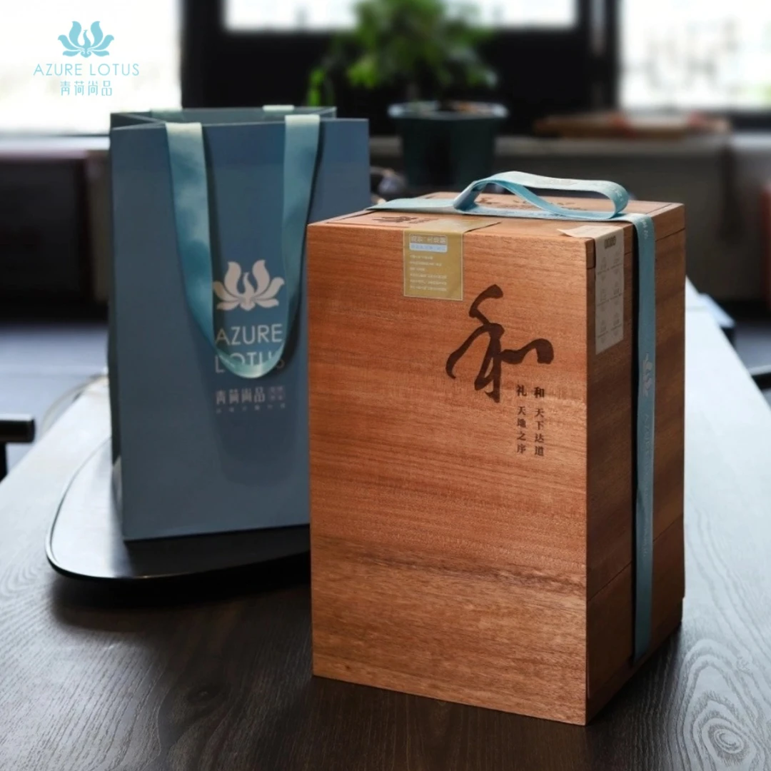 青荷尚品【和为贵】100克宣腿饼16枚装礼盒赠高足漆盘丝巾 顺丰包邮