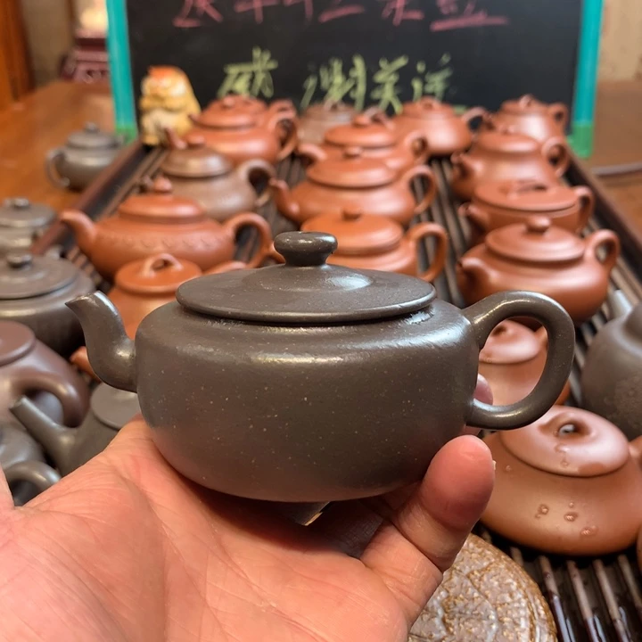 紫砂茶壶原矿天青旭茂150cc