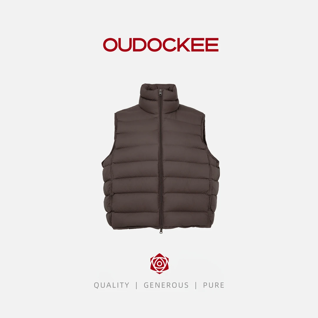 OUDOCKEE 鸥鸥【90%白鸭绒】韩系新款流行高级感立领羽绒背心 X-701