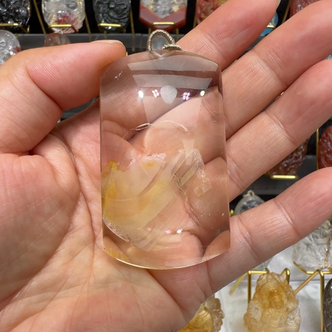 未镶嵌颈饰紫晶无事牌