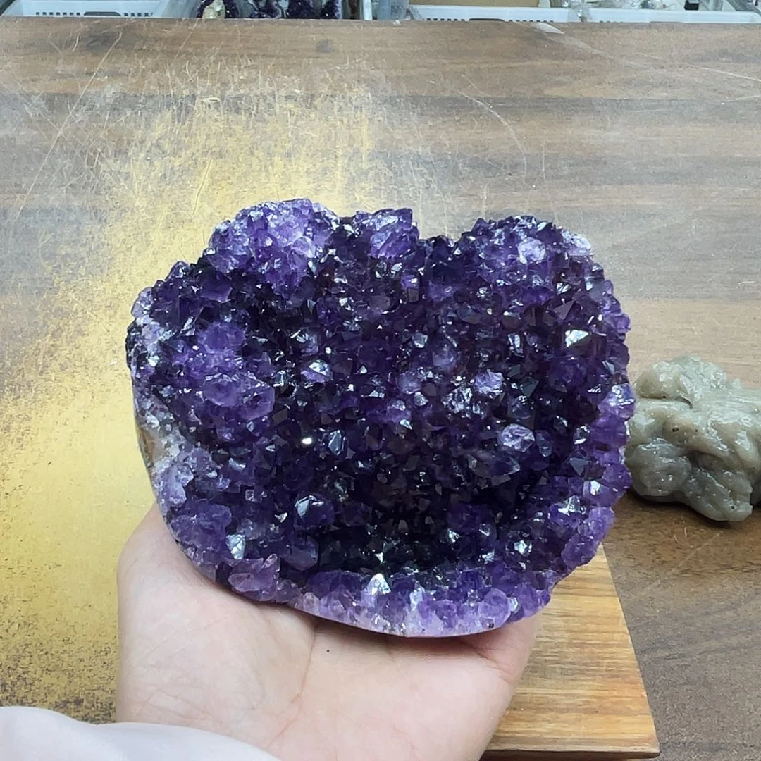 紫晶未镶嵌摆件晶体