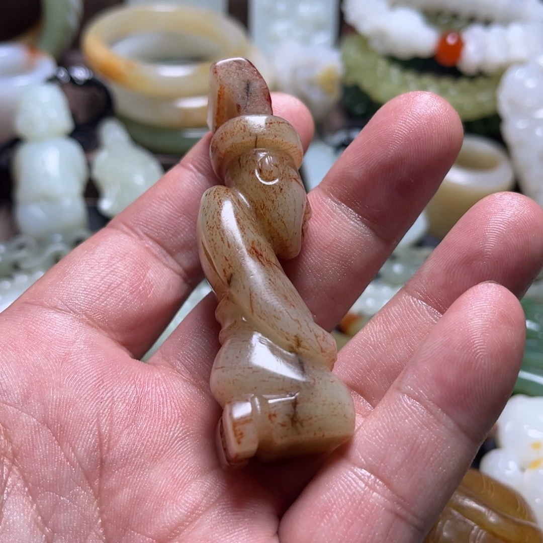 开***心和田玉未镶嵌挂件