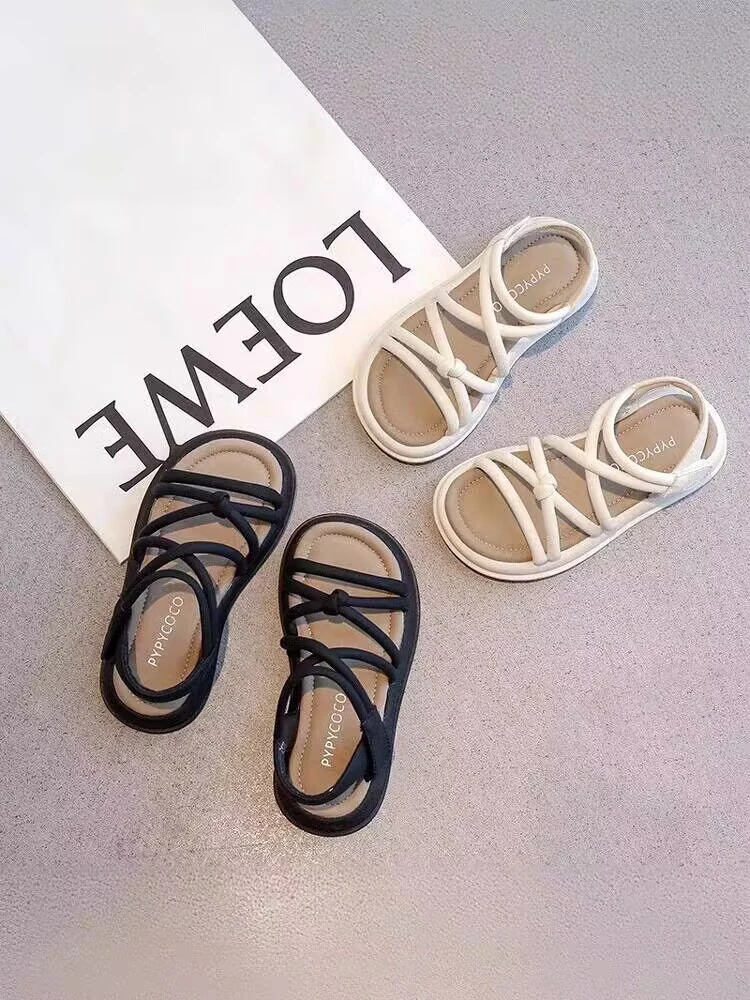 女童凉鞋童鞋2025夏季新款儿童公主鞋宝宝中大童软底学生罗马凉鞋