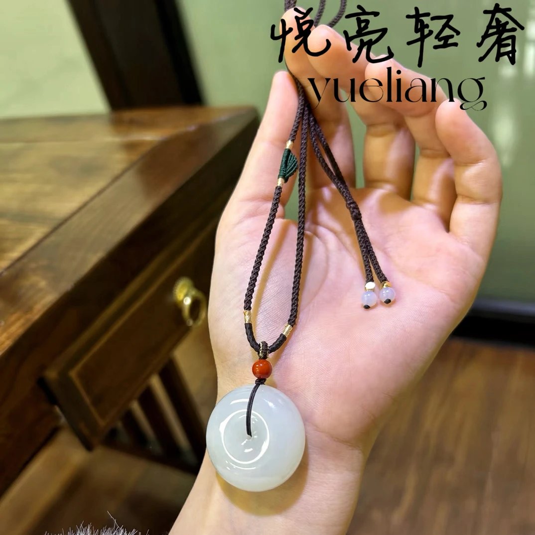 天然玉石天山翠平安扣吊坠