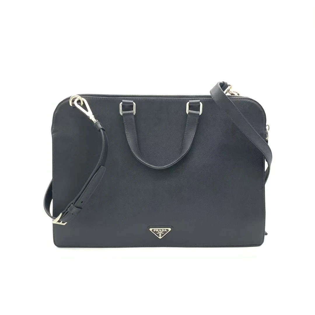 95新 Prada/普拉达 【安则专属】黑色公文包