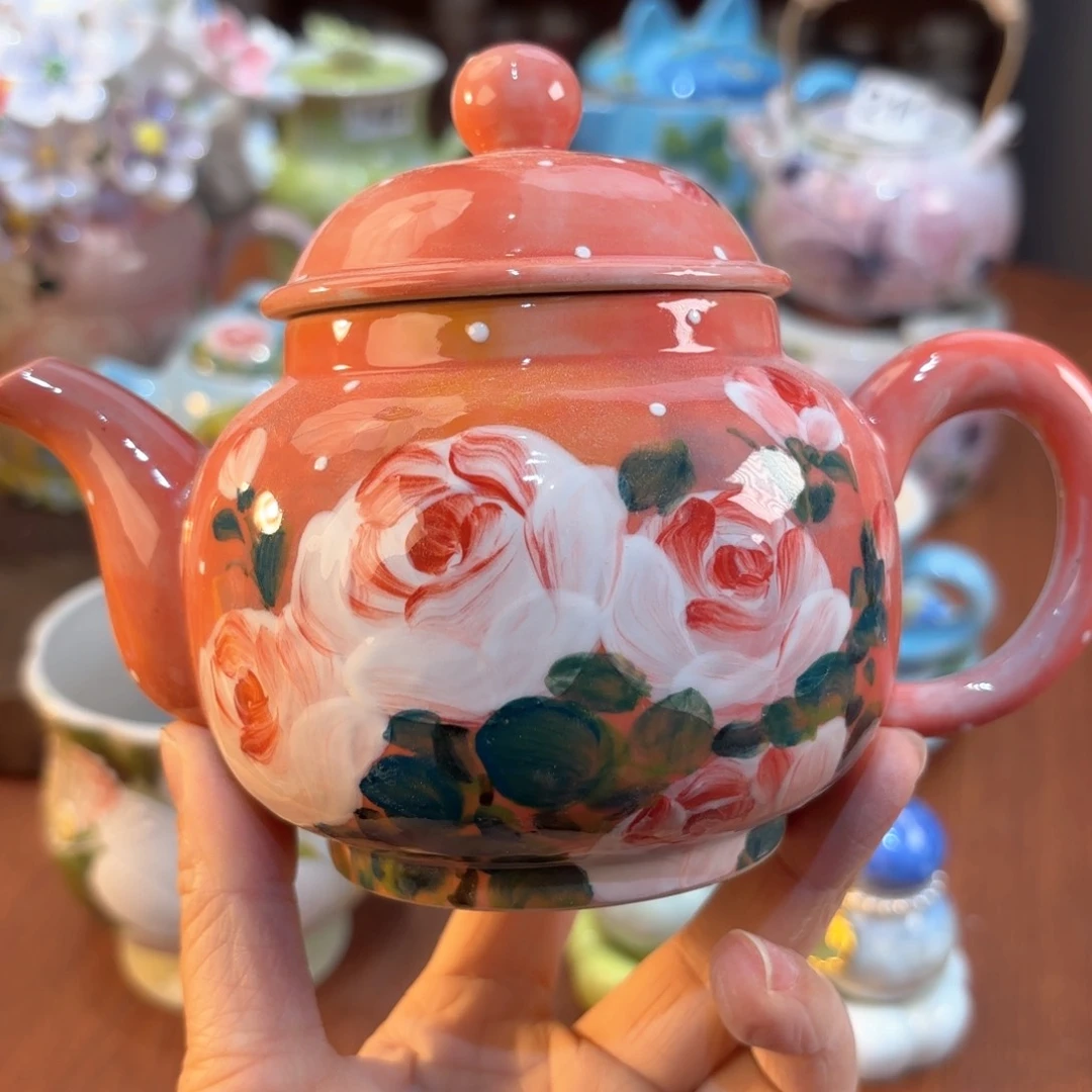 景德镇手绘高温釉下彩陶瓷茶具