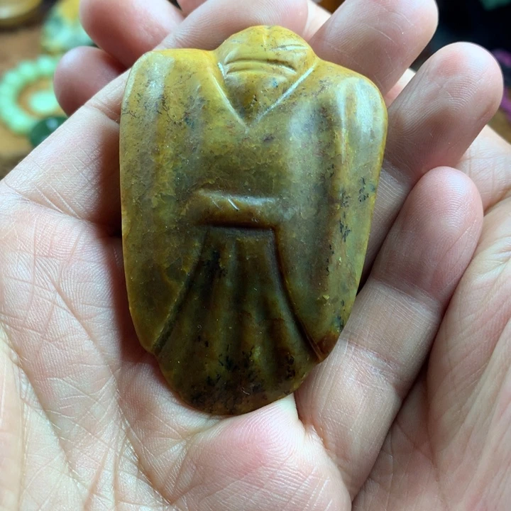 岫岩河磨玉（透闪石质玉）吊坠未镶嵌哆**梦