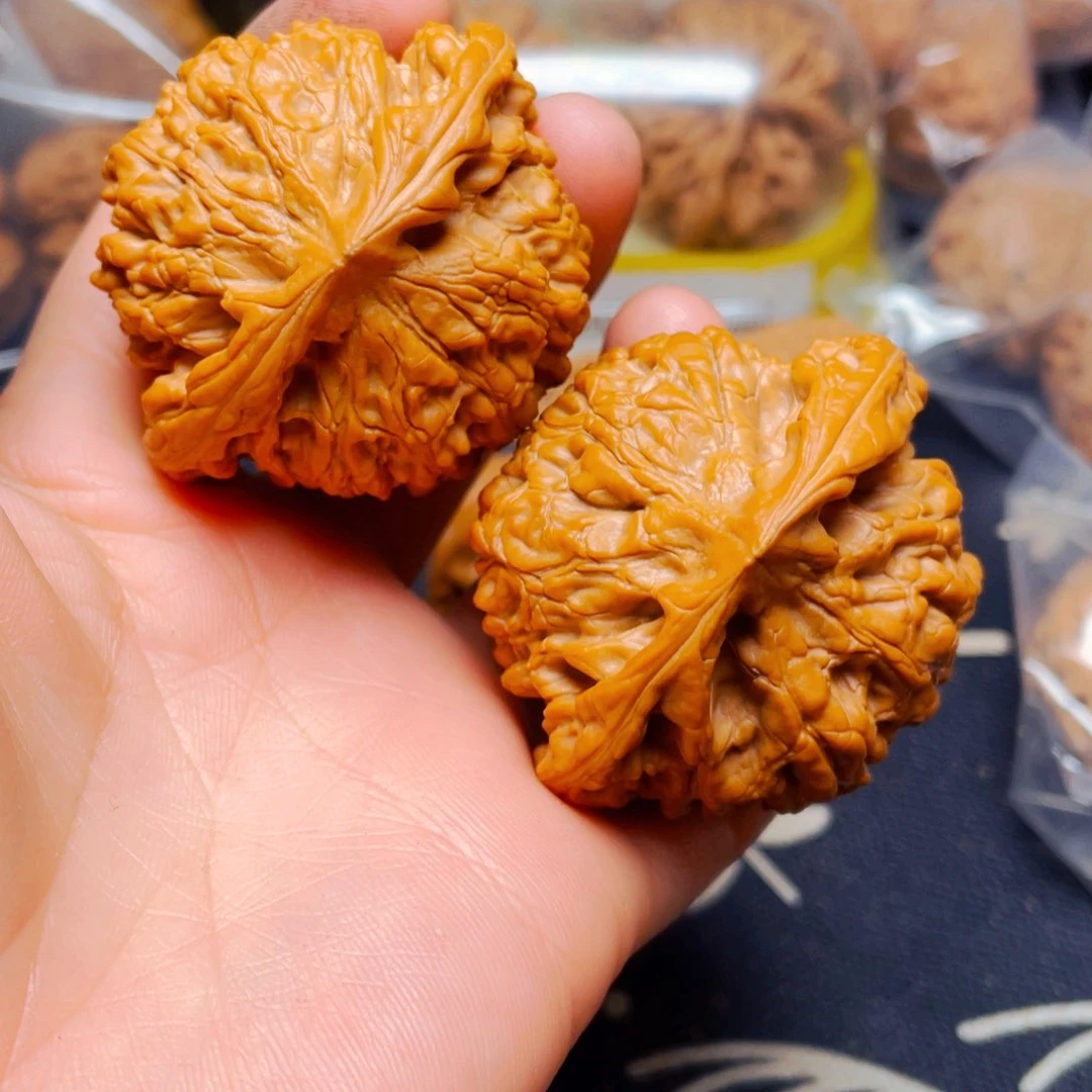 吊坠文玩核桃官帽一对