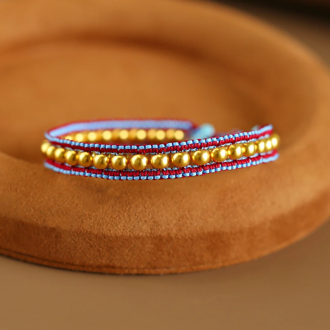 【巧儿专属】祈福转运金珠4mm手绳