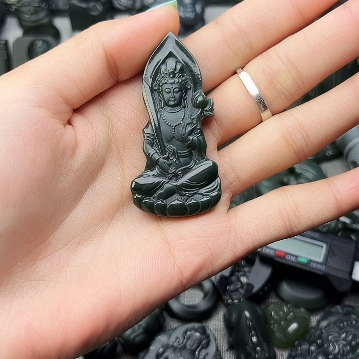 和田玉（青玉）颈饰未镶嵌冷****鼓