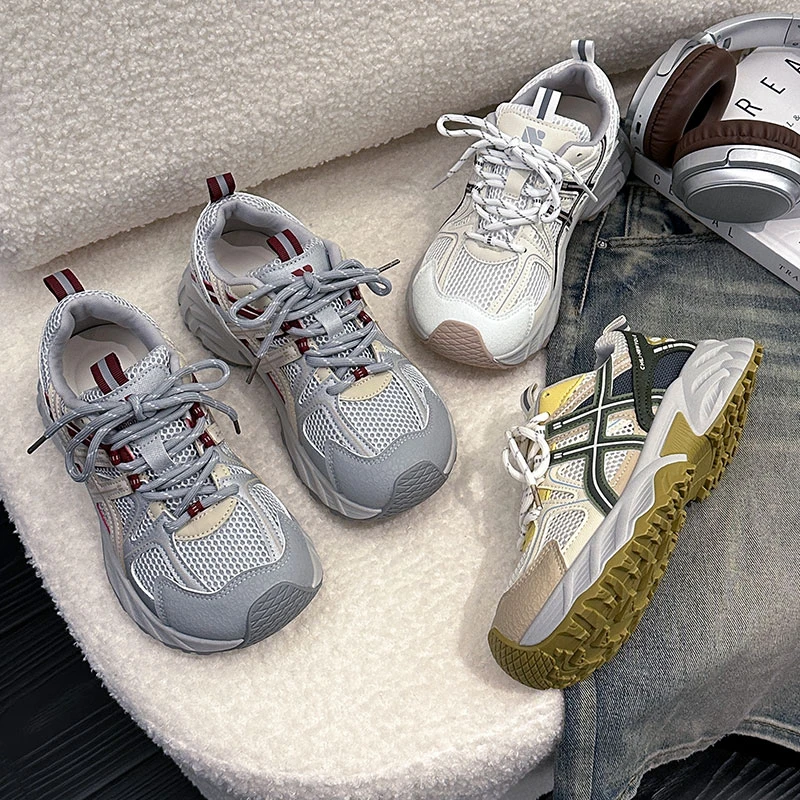 贾不假老爹鞋2025夏季新款女鞋潮流复古穿搭百搭小个子厚底运动鞋