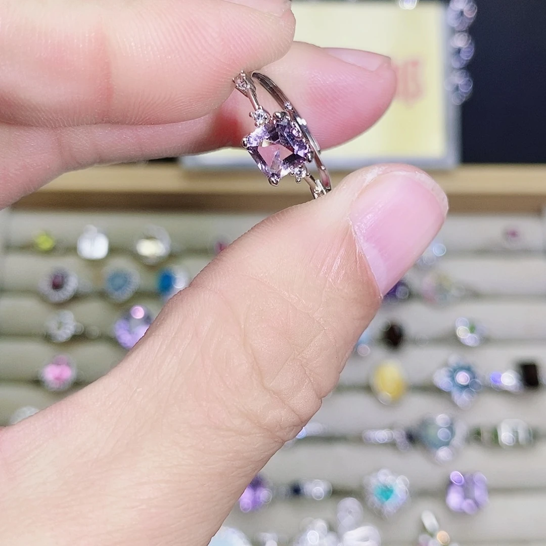 未镶嵌戒指紫晶556