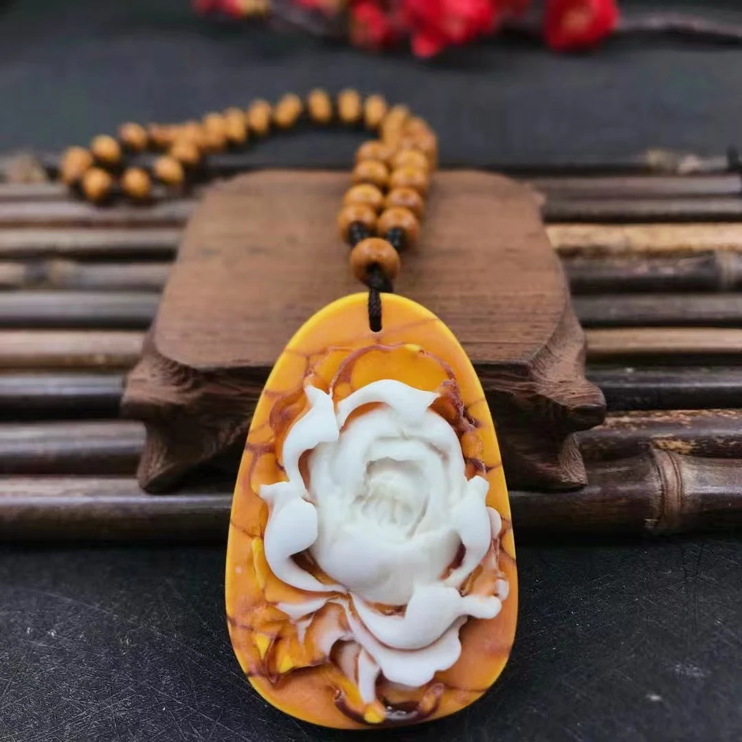 非金属树脂吊坠 427不带礼盒发货龙延乡玫瑰吊坠毛衣链