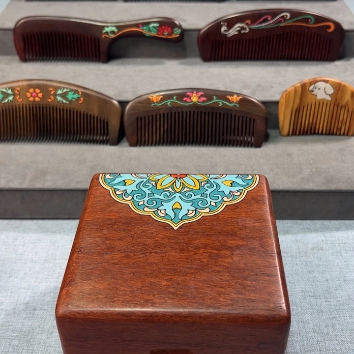 大果紫檀（缅甸花梨）非遗手工首饰盒