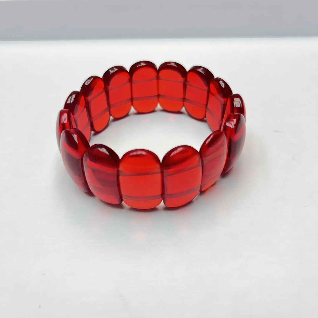 《天利璀璨》时尚女士百搭单圈血珀手排1072