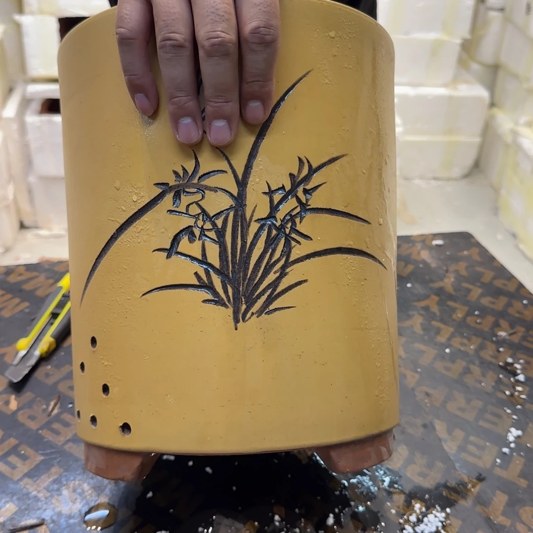 紫砂花盆口径17.22口径