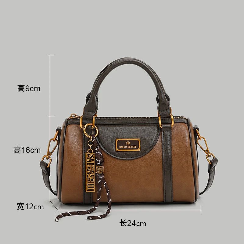 高级感手提包美拉德咖色枕头包-3051-UR