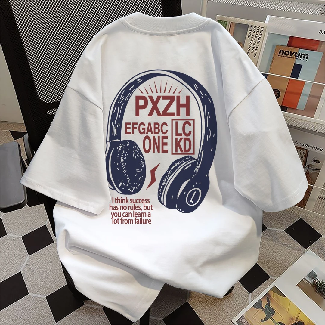 100%纯棉高街设计感涂鸦卡通印花短袖女美式潮牌t恤夏季小众上衣