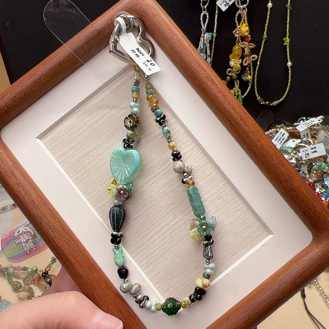 捷克琉璃手机链挂件