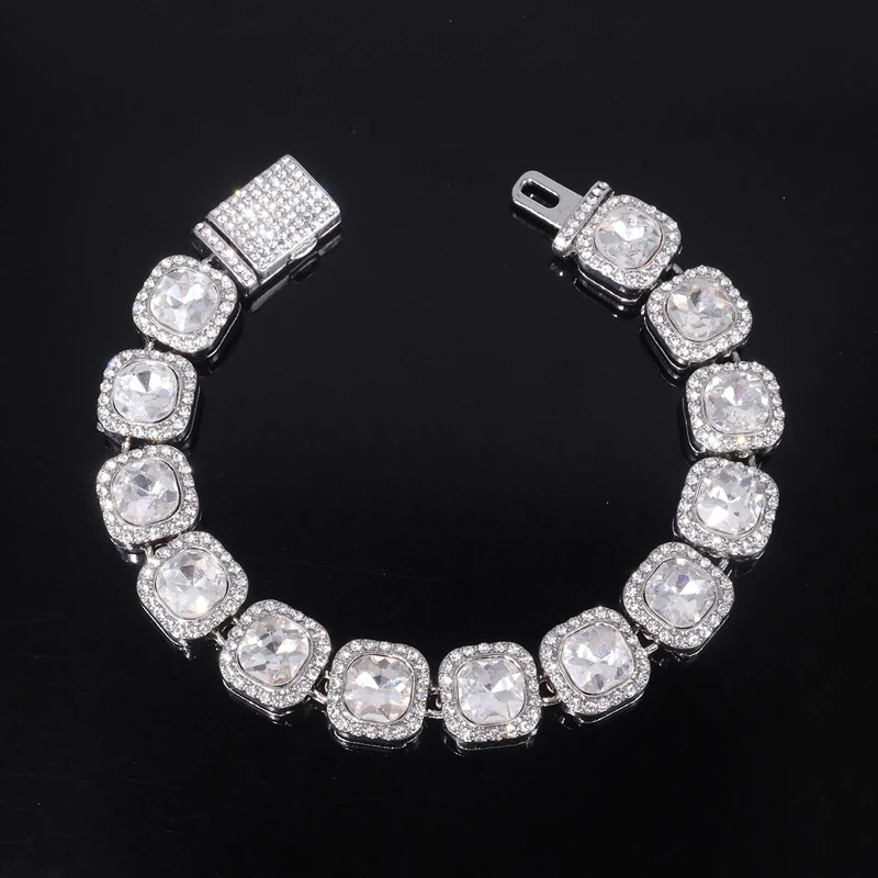 合金仿水晶手链 逆爱同款小众手链 镶白钻高级百搭手饰配饰男女款