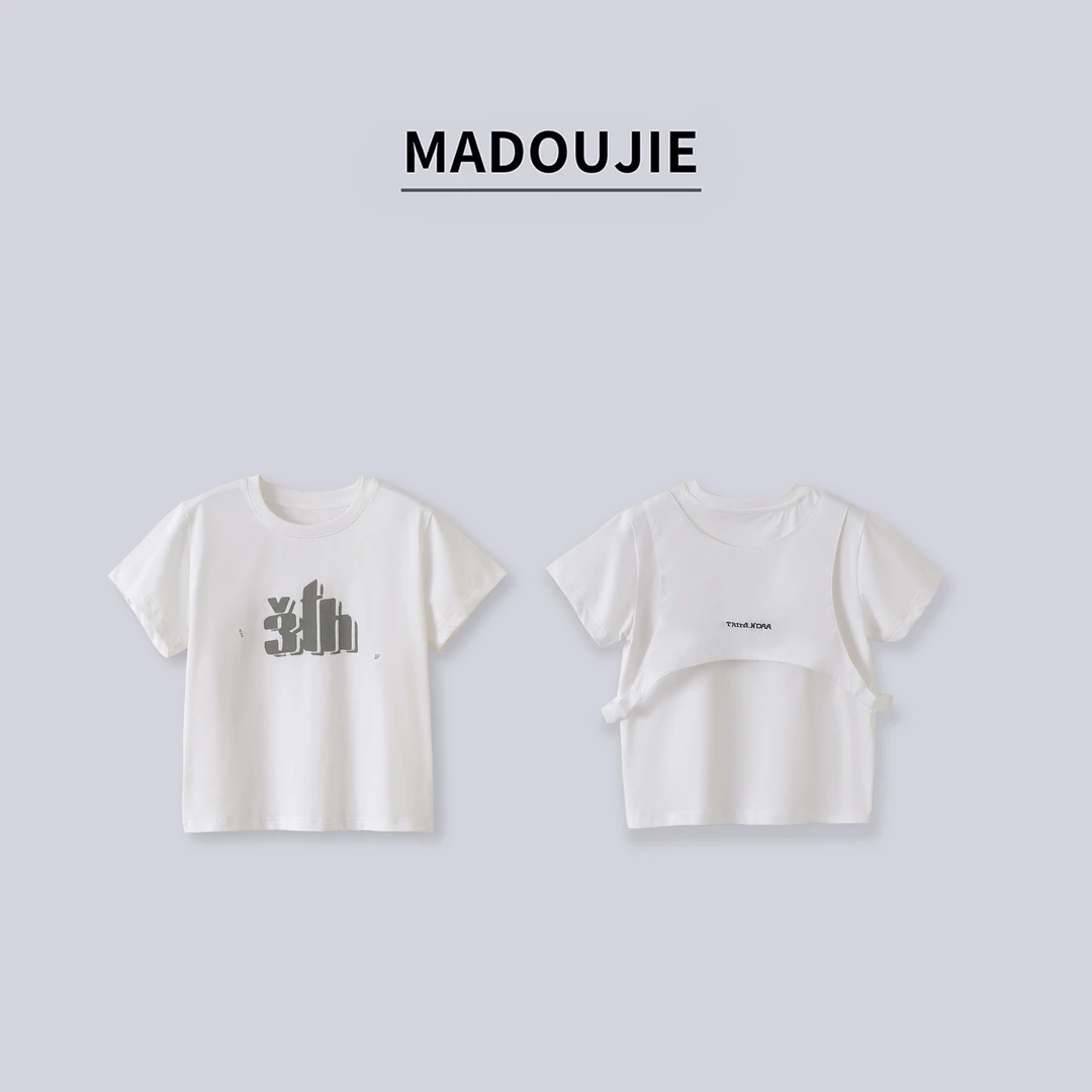 麻豆街【旅行家口袋款】高奢男童女童T恤2025新款运动T恤MD212