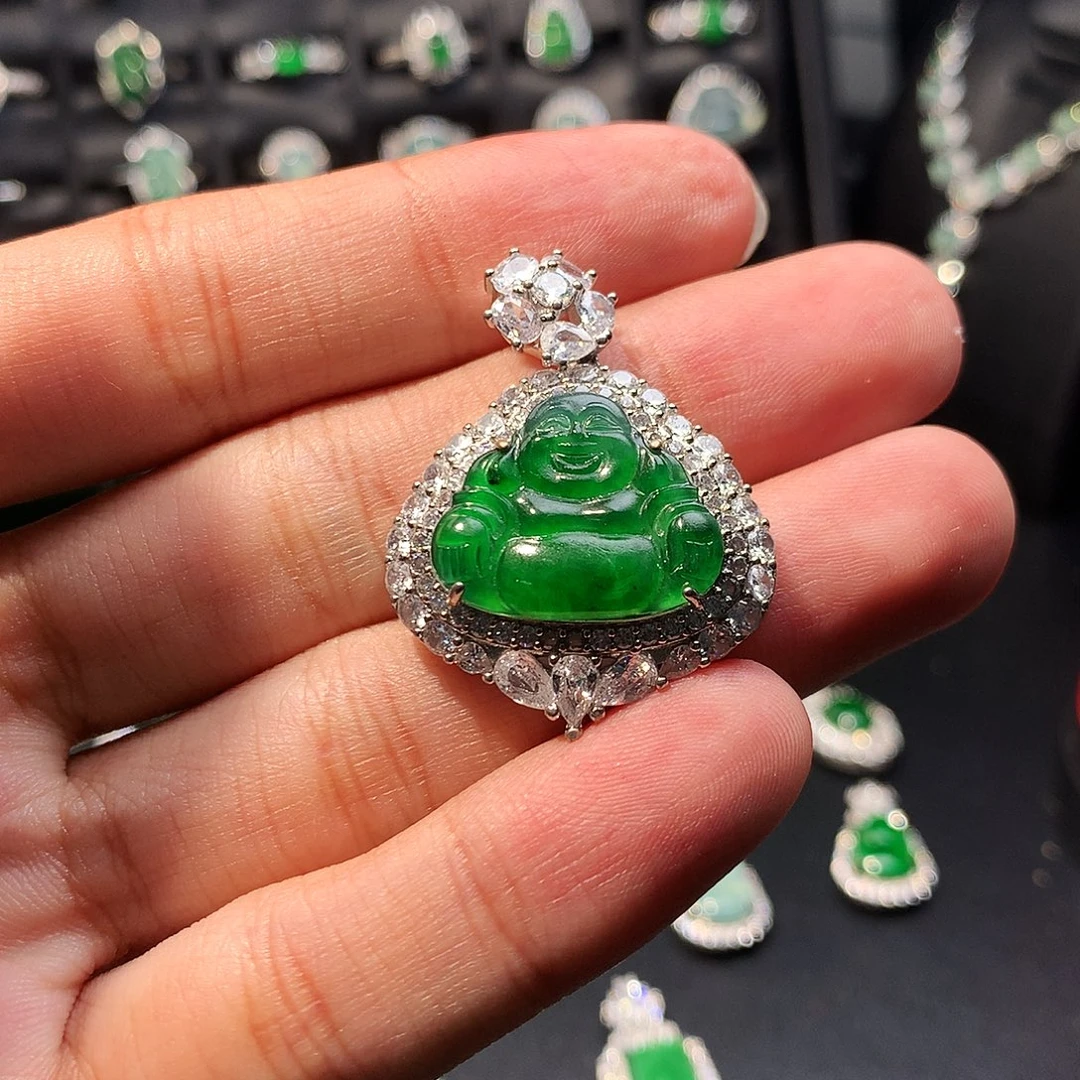 翡翠未镶嵌吊坠(不含链)