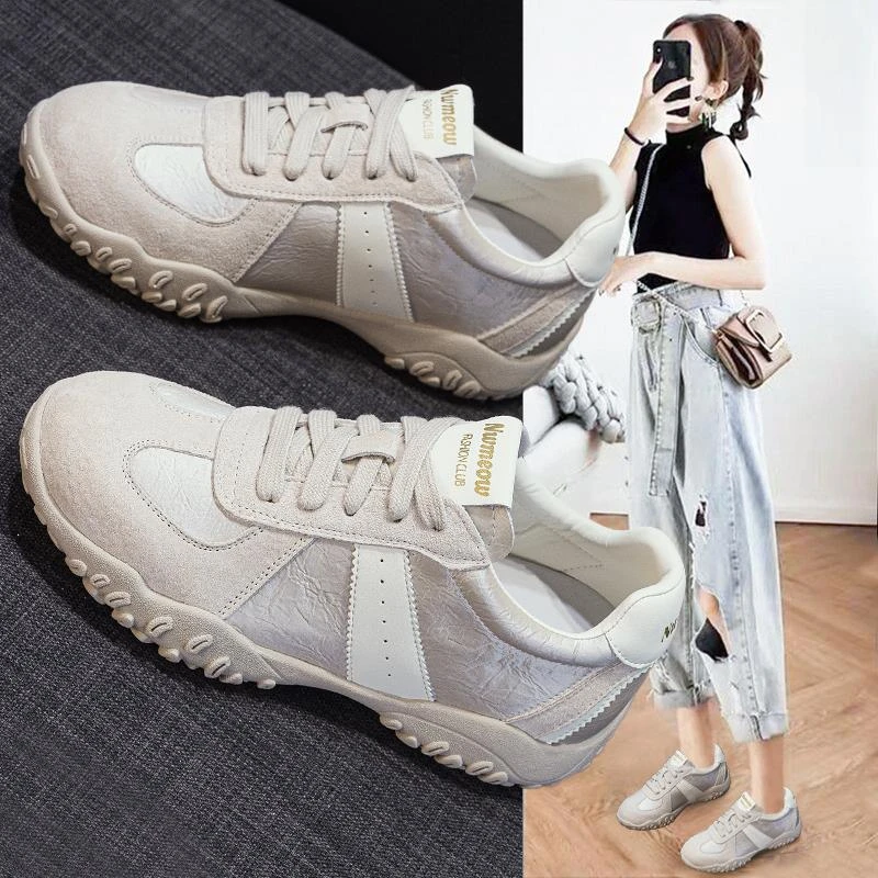 鞋子女2025夏季新款爆款时尚老爹鞋厚底增高软底德训鞋运老爹鞋女