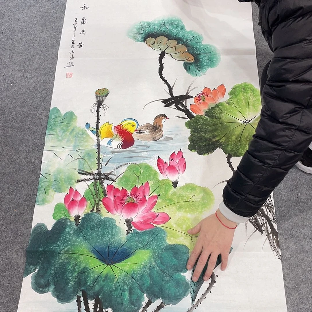 国画今天早上国画作品展示