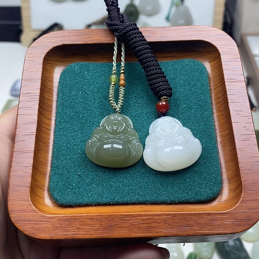 和田玉未镶嵌颈饰25mm平安扣多样性发1件