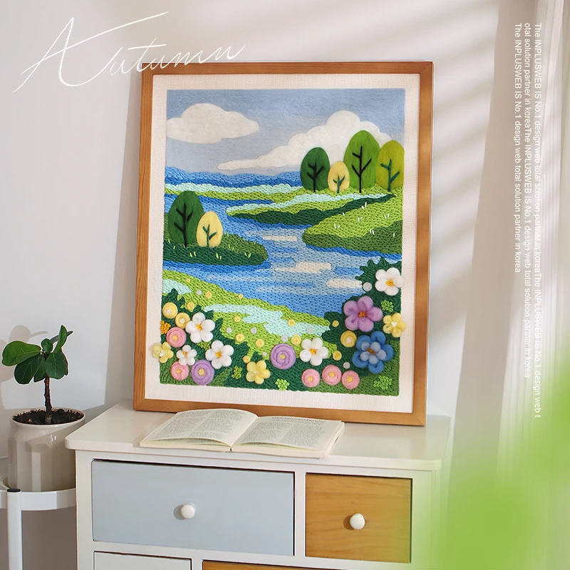 戳戳绣手工diy简单制作材料包立体风景画送亲友礼物